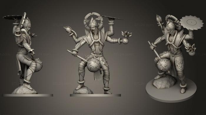 Figurines heroes, monsters and demons (Sci Fi Vishnu, STKM_1525) 3D models for cnc